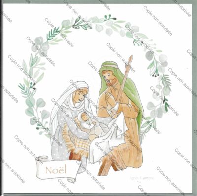 Cartes simples format 15 cm x 15 cm Carte de Noël « Douceur de Noël » avec enveloppe