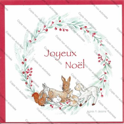Cartes simples format 15 cm x 15 cm Carte de Noël « Joyeux Noël » avec enveloppe
