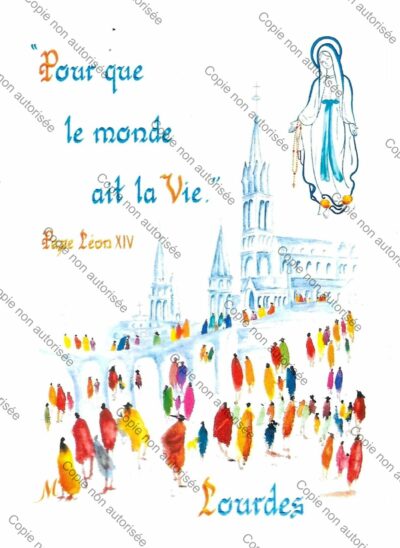 Carte simple : format 10,5 cm x 14,5 cm – « Pape Léon XIV » avec enveloppe