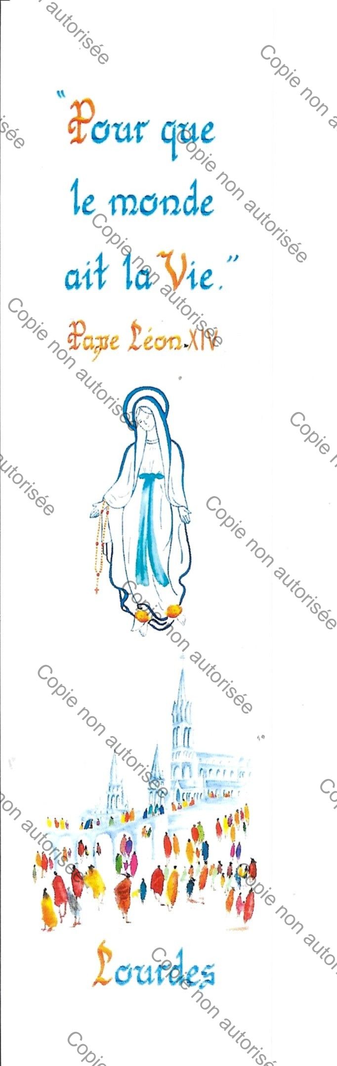 Signet : format 18 cm x 5 cm « Pape Léon XIV »